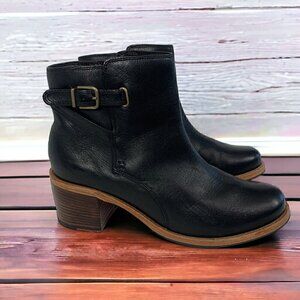 Clarks Women's Clarkdale Jax Ankle Boot Black Leather Size 10 Like New